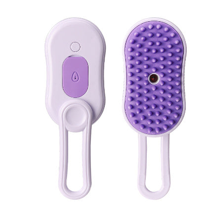 3-in-1 Electric Cat & Dog Steam Brush – Grooming, Massage & Hair Removal
